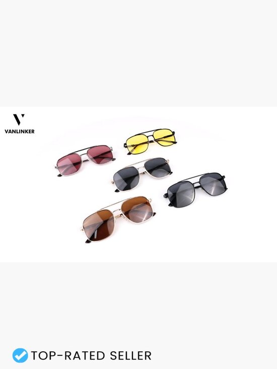 Trendy Aviator Square Sunglasses UV Protection Polarized Metal Classic Unisex